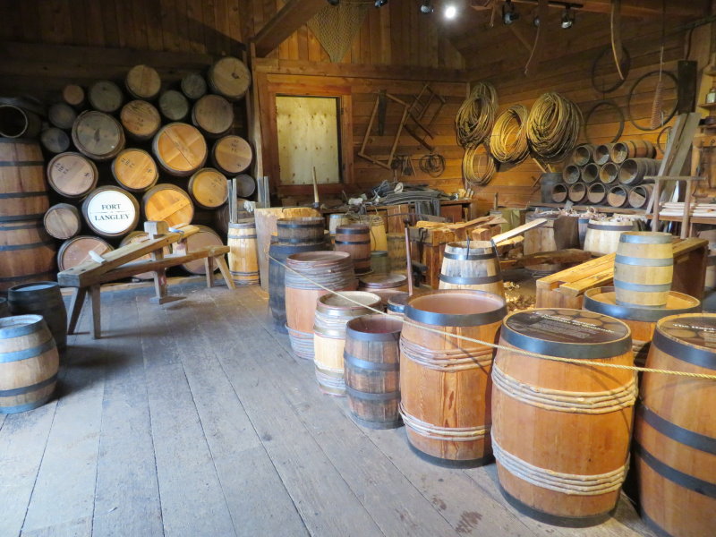 Examples of various goods stored in the store. Barrel making facilities in the carpenter's workshop